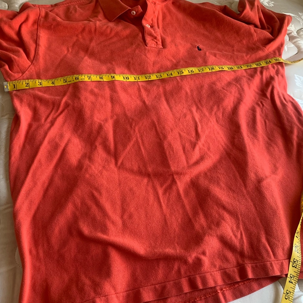 Polo Ralph Lauren Orange Polo Top Blue Pony Size XXL - Picture 5 of 6